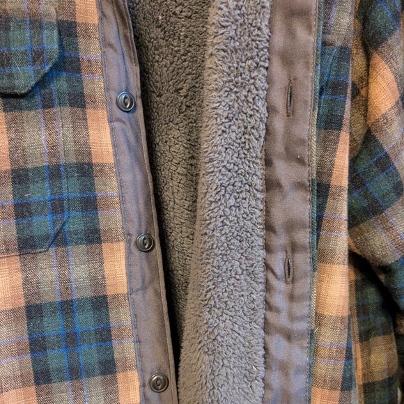 Columbia Rugged Wool Blend Fleece Lined Shirt Jacket Large - Picture 6 of 13